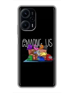 Чехол для Xiaomi POCO F5 с картинкой «Логотип Among Us» Чехол для Xiaomi POCO F5 с картинкой «Логотип Among Us»