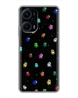 Чехол для Xiaomi POCO F5 с картинкой «Экипаж Among Us» Чехол для Xiaomi POCO F5 с картинкой «Экипаж Among Us»
