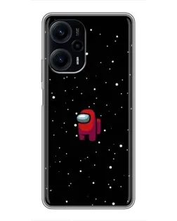 Чехол для Xiaomi POCO F5 с картинкой «Красный Among Us»