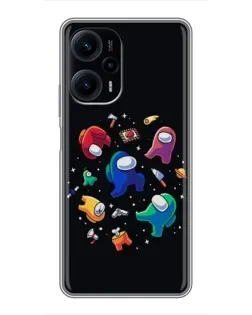 Чехол для Xiaomi POCO F5 с картинкой «Among Us космос»