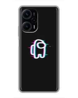 Чехол для Xiaomi POCO F5 с картинкой «Among Us неон»