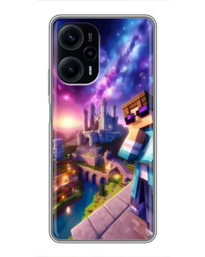 Чехол для Xiaomi POCO F5 с картинкой «Стив и космос» Чехол для Xiaomi POCO F5 с картинкой «Стив и космос»
