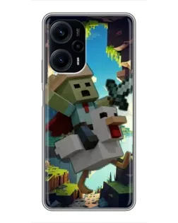 Чехол для Xiaomi POCO F5 с картинкой «Стив и гусь» Чехол для Xiaomi POCO F5 с картинкой «Стив и гусь»