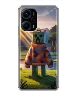 Чехол для Xiaomi POCO F5 с картинкой «Крипер в свитере» Чехол для Xiaomi POCO F5 с картинкой «Крипер в свитере»