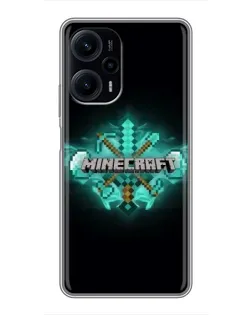 Чехол для Xiaomi POCO F5 с картинкой «Minecraft Diamond лого» Чехол для Xiaomi POCO F5 с картинкой «Minecraft Diamond лого»