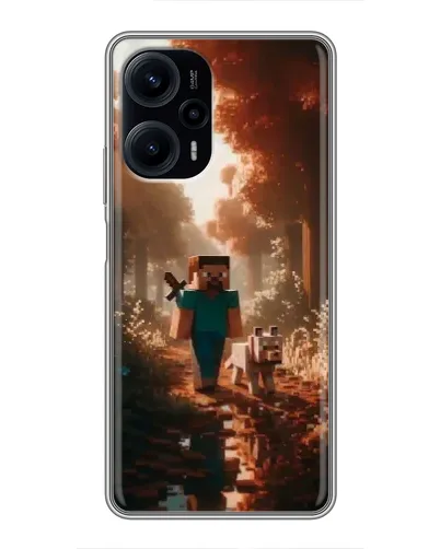 Чехол для Xiaomi POCO F5 с картинкой «Стив в лесу» Чехол для Xiaomi POCO F5 с картинкой «Стив в лесу»