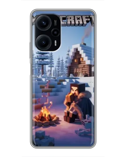 Чехол для Xiaomi POCO F5 с картинкой «Зимний Minecraft» Чехол для Xiaomi POCO F5 с картинкой «Зимний Minecraft»