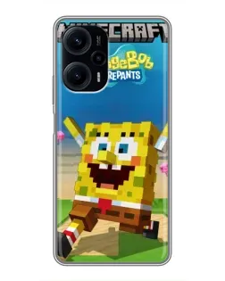 Чехол для Xiaomi POCO F5 с картинкой «Губка Боб Minecraft» Чехол для Xiaomi POCO F5 с картинкой «Губка Боб Minecraft»