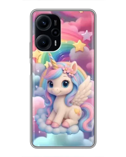 Чехол для Xiaomi POCO F5 с картинкой «Маленький единорог»