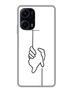 Чехол для Xiaomi POCO F5 с картинкой «Рука держит» Чехол для Xiaomi POCO F5 с картинкой «Рука держит»