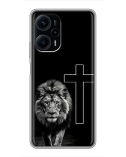 Чехол для Xiaomi POCO F5 с картинкой «Лев и Крест» Чехол для Xiaomi POCO F5 с картинкой «Лев и Крест»