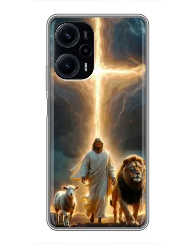 Чехол для Xiaomi POCO F5 с картинкой «Лев Иуды и Свет» Чехол для Xiaomi POCO F5 с картинкой «Лев Иуды и Свет»