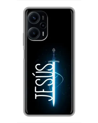 Чехол для Xiaomi POCO F5 с картинкой «Меч Духа Jesus» Чехол для Xiaomi POCO F5 с картинкой «Меч Духа Jesus»