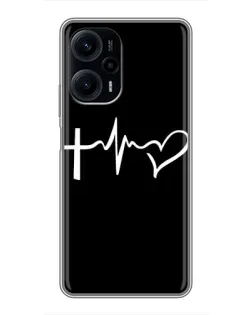 Чехол для Xiaomi POCO F5 с картинкой «Пульс веры»