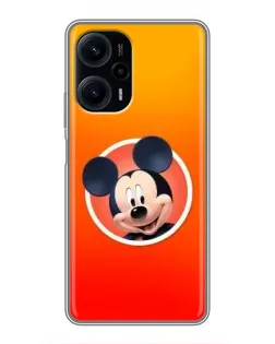 Чехол для Xiaomi POCO F5 с картинкой «Mickey в круге»