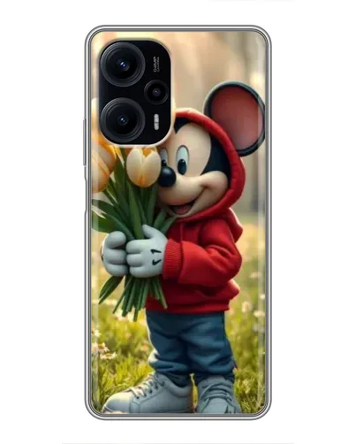Чехол для Xiaomi POCO F5 с картинкой «Микки с тюльпанами» Чехол для Xiaomi POCO F5 с картинкой «Микки с тюльпанами»