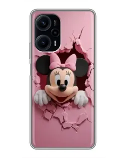 Чехол для Xiaomi POCO F5 с картинкой «Минни сквозь стену»