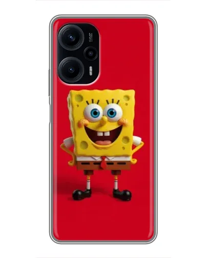 Чехол для Xiaomi POCO F5 с картинкой «Спанч Боб на красном» Чехол для Xiaomi POCO F5 с картинкой «Спанч Боб на красном»