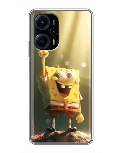 Чехол для Xiaomi POCO F5 с картинкой «Сияющий Спанч Боб» Чехол для Xiaomi POCO F5 с картинкой «Сияющий Спанч Боб»