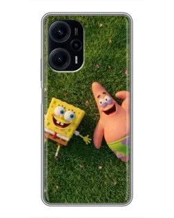 Чехол для Xiaomi POCO F5 с картинкой «Друзья на лужайке»