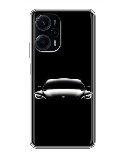 Чехол для Xiaomi POCO F5 с картинкой «Фары Tesla Night»