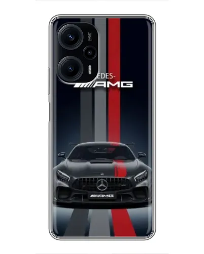 Чехол для Xiaomi POCO F5 с картинкой «Mercedes — белый карбон» Чехол для Xiaomi POCO F5 с картинкой «Mercedes — белый карбон»