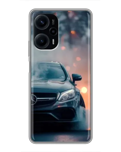 Чехол для Xiaomi POCO F5 с картинкой «Mercedes — ночной город» Чехол для Xiaomi POCO F5 с картинкой «Mercedes — ночной город»