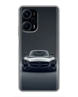 Чехол для Xiaomi POCO F5 с картинкой «Mercedes на черном»