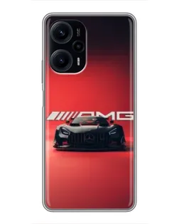 Чехол для Xiaomi POCO F5 с картинкой «Mercedes AMG — красная линия»