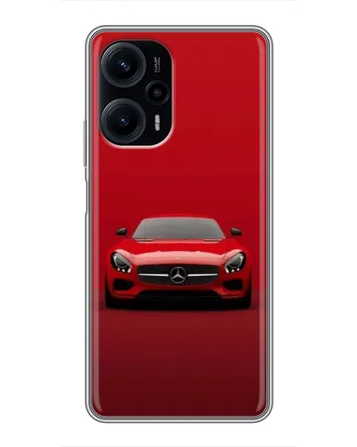 Чехол для Xiaomi POCO F5 с картинкой «Красный Mercedes AMG» Чехол для Xiaomi POCO F5 с картинкой «Красный Mercedes AMG»