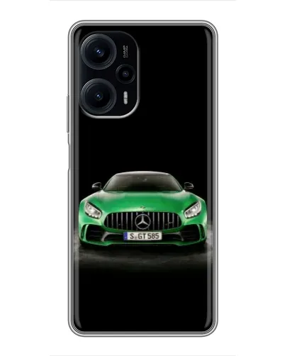 Чехол для Xiaomi POCO F5 с картинкой «Mercedes — неоновый лого» Чехол для Xiaomi POCO F5 с картинкой «Mercedes — неоновый лого»