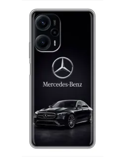 Чехол для Xiaomi POCO F5 с картинкой «Mercedes — решетка радиатора»