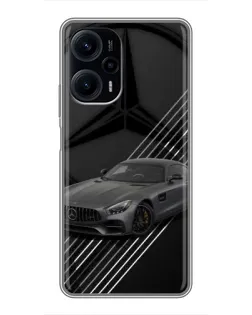 Чехол для Xiaomi POCO F5 с картинкой «Mercedes AMG — графика»