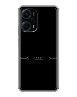 Чехол для Xiaomi POCO F5 с картинкой «Audi — световой подпись»
