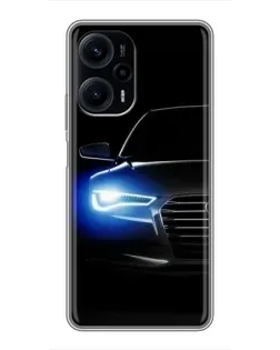 Чехол для Xiaomi POCO F5 с картинкой «Неоновый взгляд Audi» Чехол для Xiaomi POCO F5 с картинкой «Неоновый взгляд Audi»