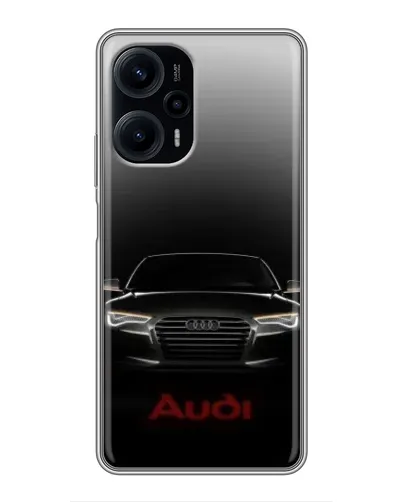 Чехол для Xiaomi POCO F5 с картинкой «Audi — градиентный контур» Чехол для Xiaomi POCO F5 с картинкой «Audi — градиентный контур»