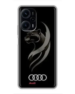 Чехол для Xiaomi POCO F5 с картинкой «Графика — пантера и Audi» Чехол для Xiaomi POCO F5 с картинкой «Графика — пантера и Audi»