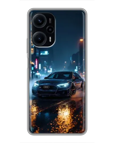 Чехол для Xiaomi POCO F5 с картинкой «Ночной город и Audi» Чехол для Xiaomi POCO F5 с картинкой «Ночной город и Audi»