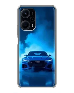 Чехол для Xiaomi POCO F5 с картинкой «Audi — голубая энергия» Чехол для Xiaomi POCO F5 с картинкой «Audi — голубая энергия»