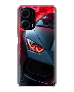 Чехол для Xiaomi POCO F5 с картинкой «Lamborghini красное сияние» Чехол для Xiaomi POCO F5 с картинкой «Lamborghini красное сияние»