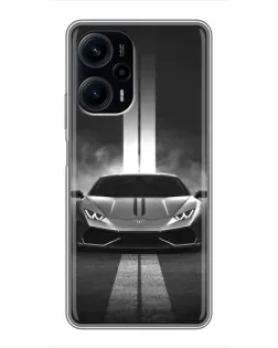 Чехол для Xiaomi POCO F5 с картинкой «Lamborghini симметрия дорог» Чехол для Xiaomi POCO F5 с картинкой «Lamborghini симметрия дорог»