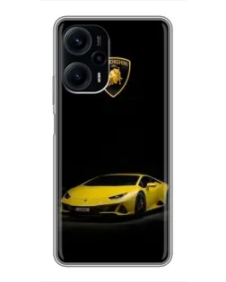 Чехол для Xiaomi POCO F5 с картинкой «Lamborghini желтый акцент» Чехол для Xiaomi POCO F5 с картинкой «Lamborghini желтый акцент»