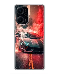 Чехол для Xiaomi POCO F5 с картинкой «Lamborghini красный дым» Чехол для Xiaomi POCO F5 с картинкой «Lamborghini красный дым»