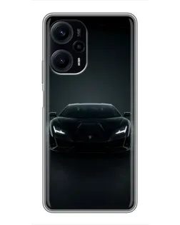 Чехол для Xiaomi POCO F5 с картинкой «Черный Lamborghini Aventador» Чехол для Xiaomi POCO F5 с картинкой «Черный Lamborghini Aventador»