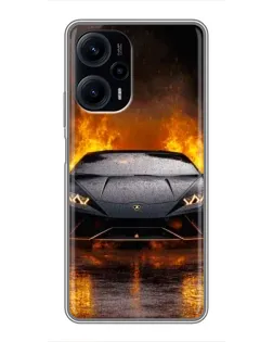 Чехол для Xiaomi POCO F5 с картинкой «Lamborghini в огне» Чехол для Xiaomi POCO F5 с картинкой «Lamborghini в огне»