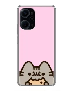 Чехол для Xiaomi POCO F5 с картинкой «Pusheen и печенье» Чехол для Xiaomi POCO F5 с картинкой «Pusheen и печенье»