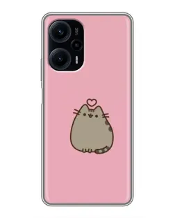Чехол для Xiaomi POCO F5 с картинкой «Pusheen сердце»
