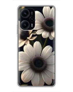 Чехол для Xiaomi POCO F5 с картинкой «Белые маргаритки макро»