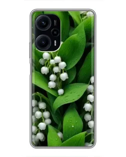 Чехол для Xiaomi POCO F5 с картинкой «Ландыши в зелени»