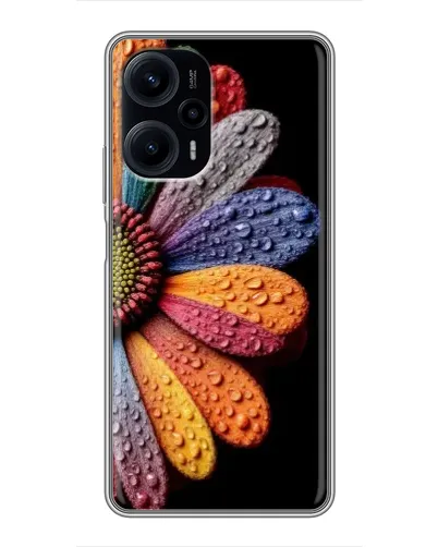Чехол для Xiaomi POCO F5 с картинкой «Радужный цветок»